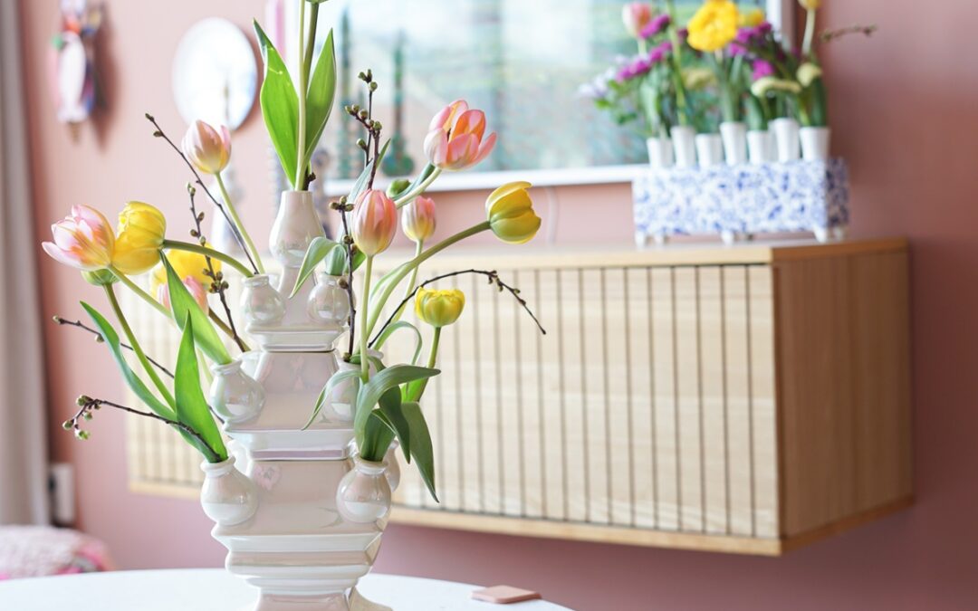 Delfts blauwe tulpenvaas